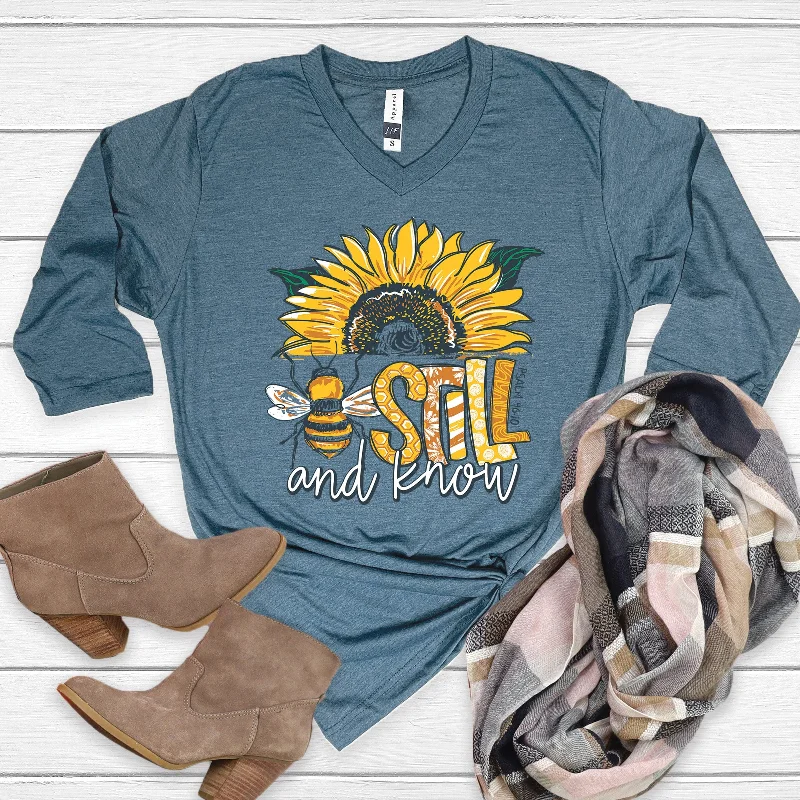 Bigger Savings, Better Shopping!Bee Still 3/4 Sleeve V-Neck