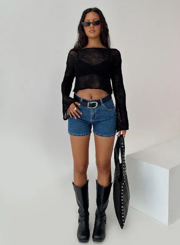 Amazing Prices You Can’t Resist!Saldana Shorts Mid Blue Denim