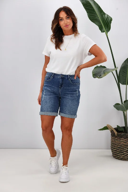 Today’s Deals, Tomorrow’s Regrets!Shine On Label Boyfriend Shorts Indigo Blue