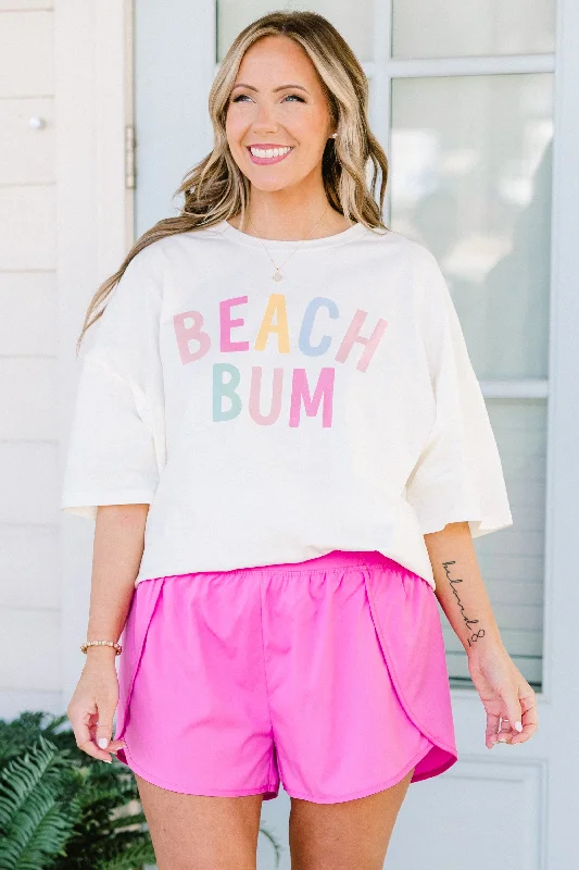 Get More, Spend Less – Shop Now!Find Me At The Beach Boyfriend Tee, Ivory