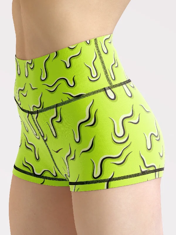 The Sale You’ve Been Waiting For!Neon Drippy (Green) Yoga Shorts