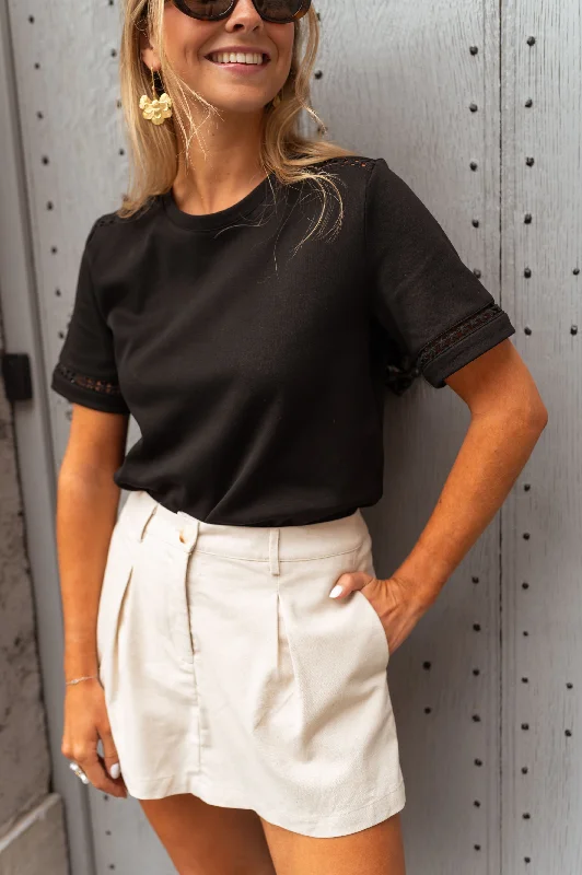 Savings You Can’t Ignore!T-shirt Romina - noir à broderie