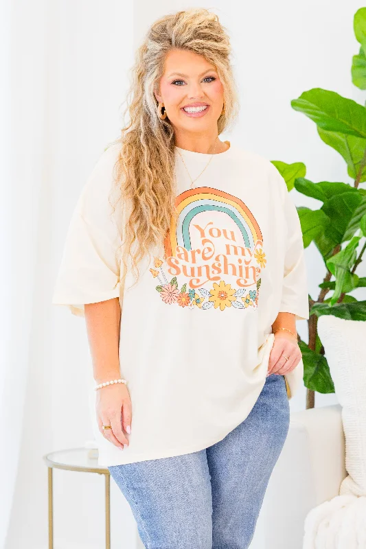 Don't Miss Out!Sunshine All Around Boyfriend Tee, Ivory