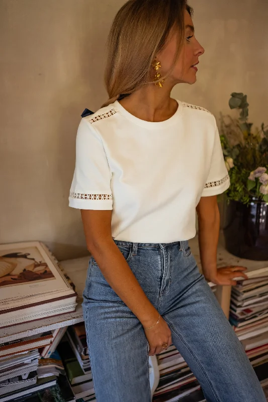 Best Deals Just for You!T-shirt Romina - blanc à broderie