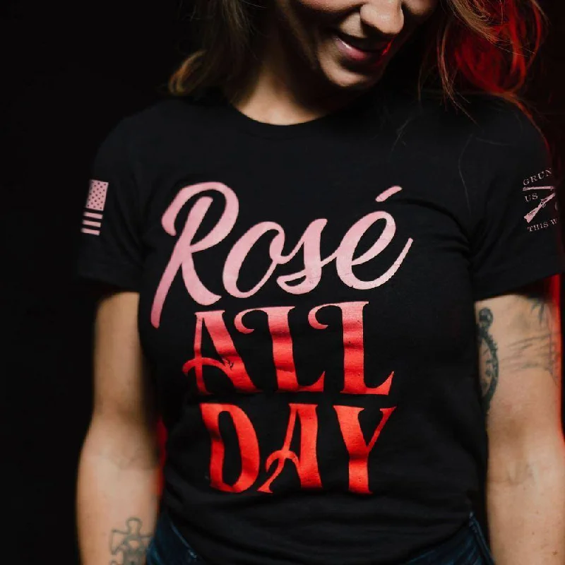 Exclusive Offers You’ll Love!Women's Rosé All Day Slim Fit T-Shirt - Black