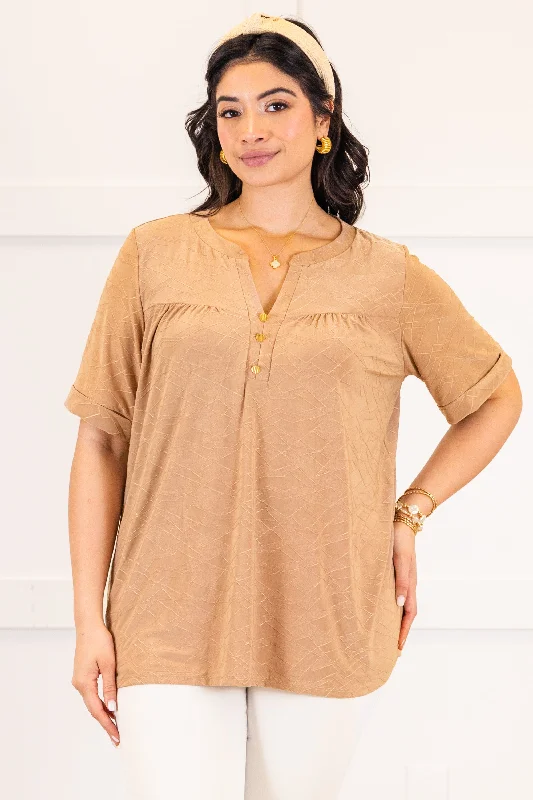 Instant Savings Await!Time Passes By Top, Mocha