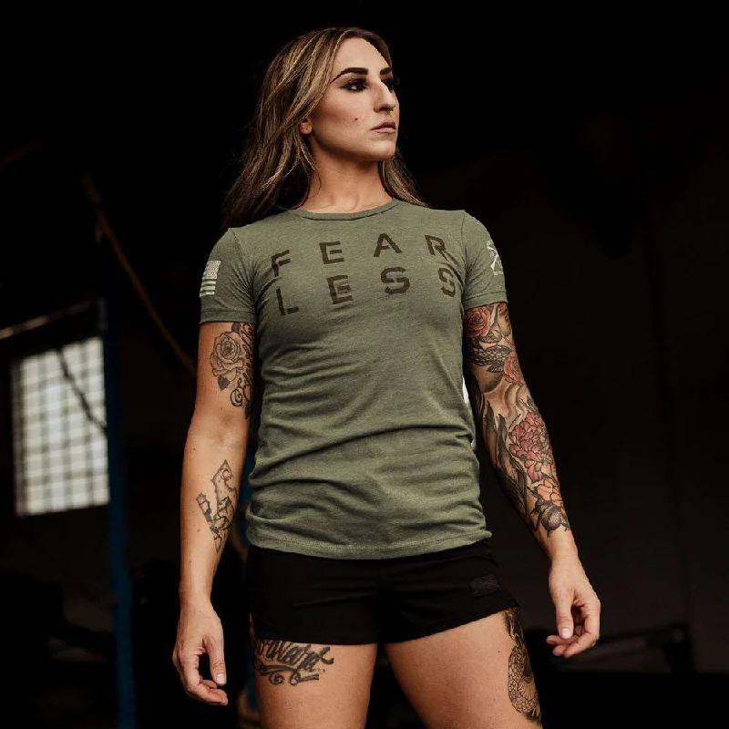 Shop Smart, Save Big!Women's Fear Less Training T-Shirt- Military Green