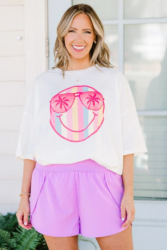 Shop the Hottest Deals!Summer of Stripes Boyfriend Tee, Ivory