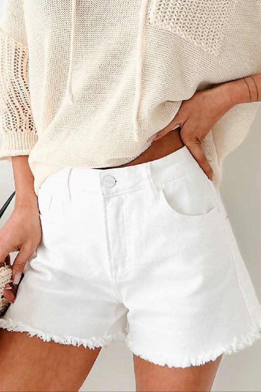 One Day Only – Huge Savings!The Journey Continues High Rise Tummy Control Risen Shorts (White)