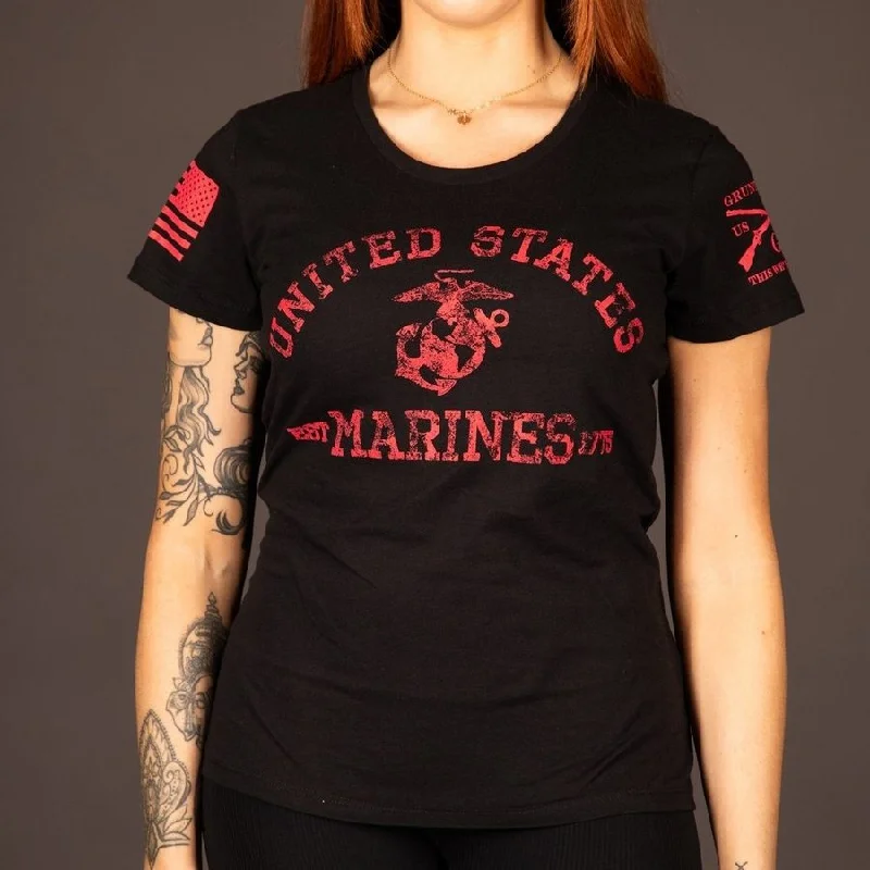 Unlock Huge Savings Now!USMC - Women's Est. 1775 T-Shirt - Black