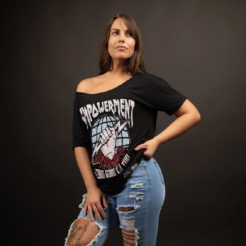 Limited Time Offer!Women's Empowerment Slouchy T-Shirt - Black