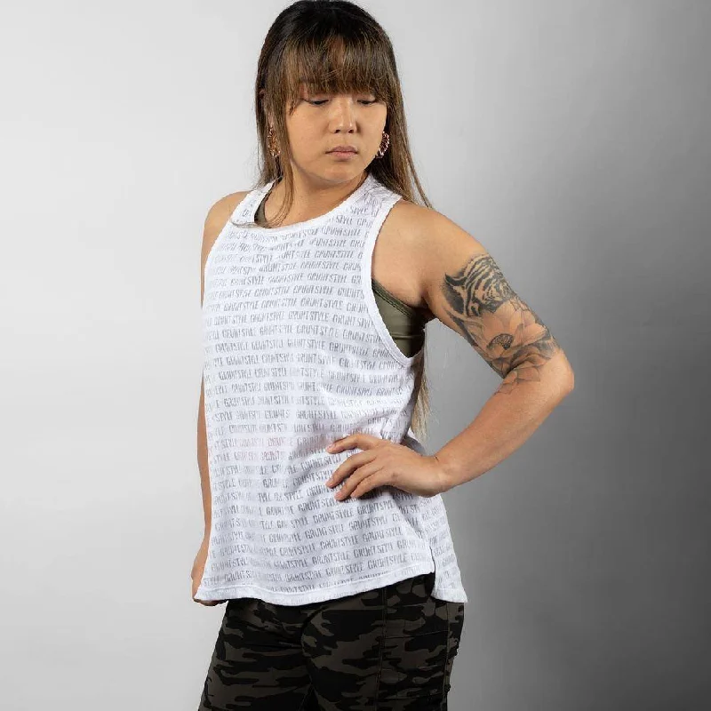 Save Money, Shop Happy!Women's Burn Out Tank - White
