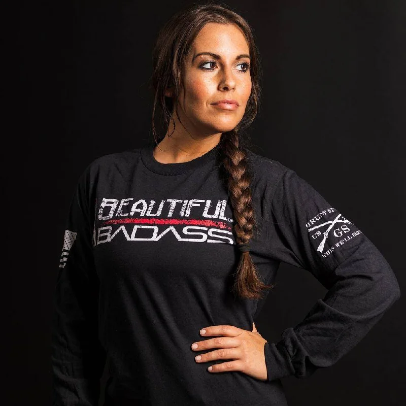 Enjoy Huge Discounts Now!Women's Beautiful Badass Long Sleeve - Black