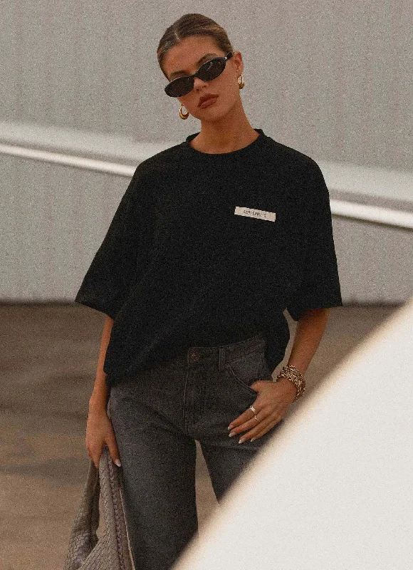 Shop Now and Save!Signature Oversized Tee - Black