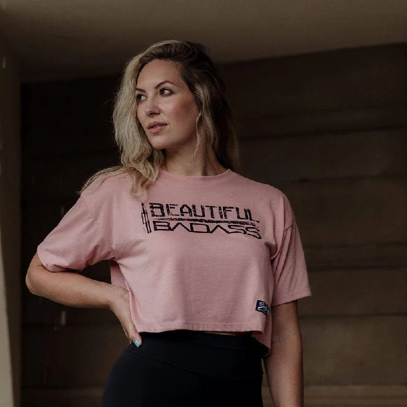 Find Your Perfect Deal Today!Women's Beautiful Badass Cropped T-Shirt - Desert Pink Find Your Perfect Deal Today!Women's Beautiful Badass Cropped T-Shirt - Desert Pink