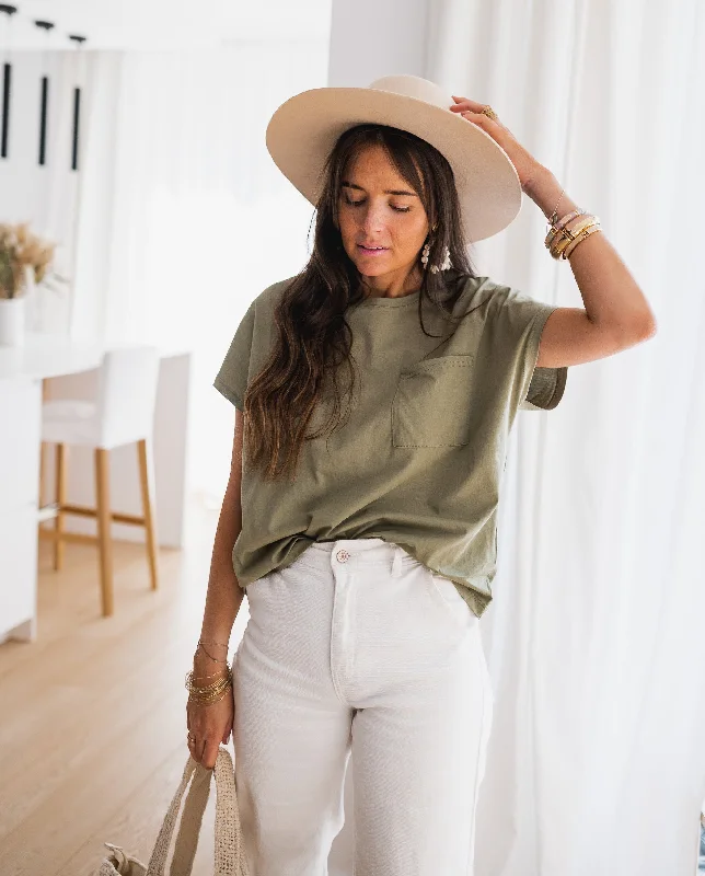 Save Money, Shop Happy!T-shirt Léone - kaki