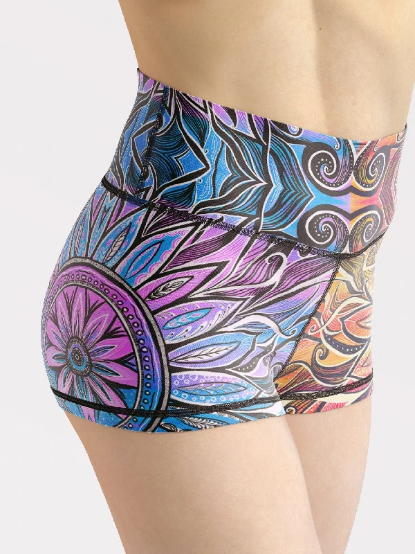Hot Deals You Can’t Resist!Sun & Moon-Ray Mandala Yoga Shorts