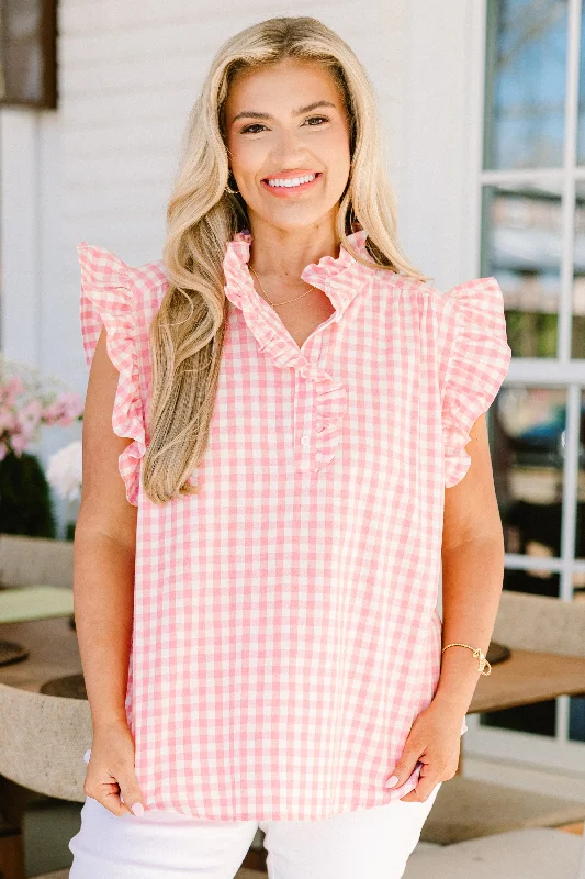 Unmissable Offers Await!Meet Me At The Stadium Top, Light Pink