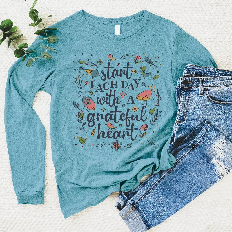 Your Shopping Wish, Our Discount Command!Grateful Heart Long Sleeve