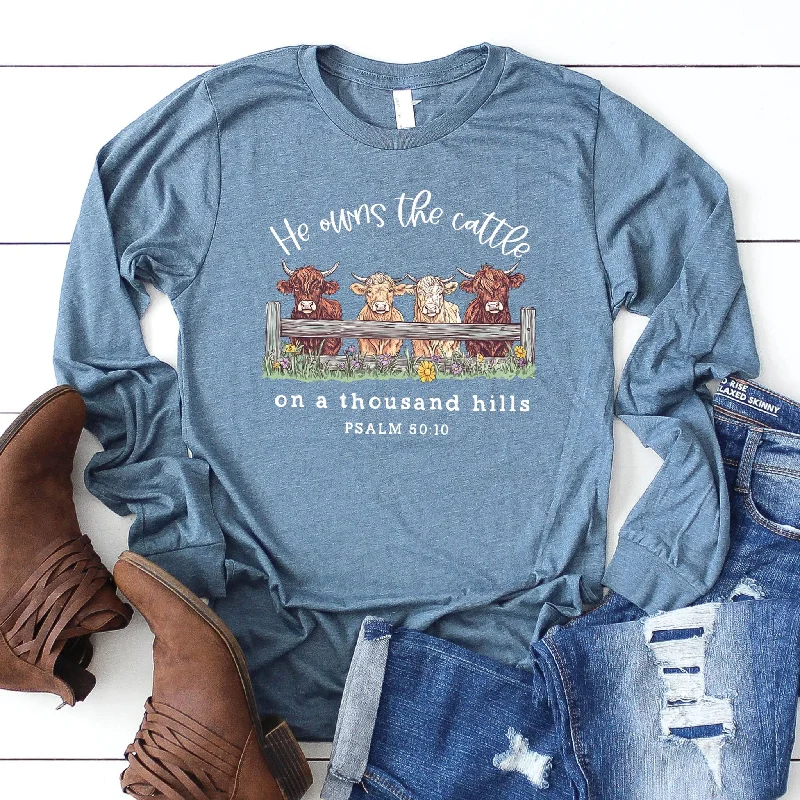 Only a Few Left – Order Now!He Owns the Cattle Long Sleeve