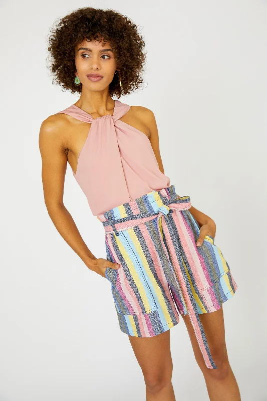 Your Chance to Save is Now!Rainbow Striped Shorts