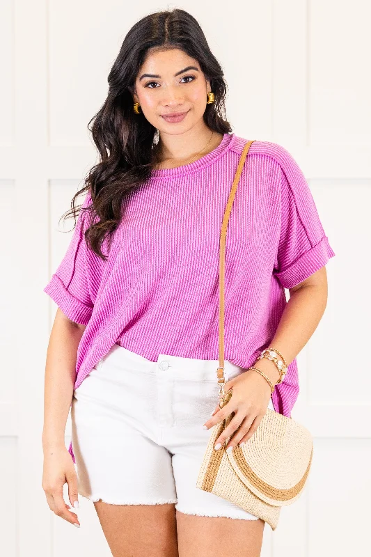 Save Up to 50% Off!Making A Call Top, Spring Violet