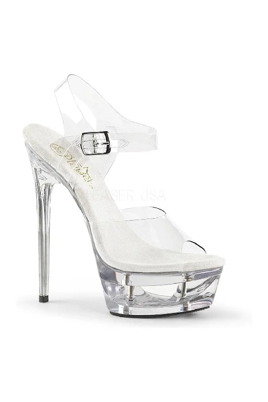 ECLIPSE-608 Platform Sandal  | Clear Vinyl