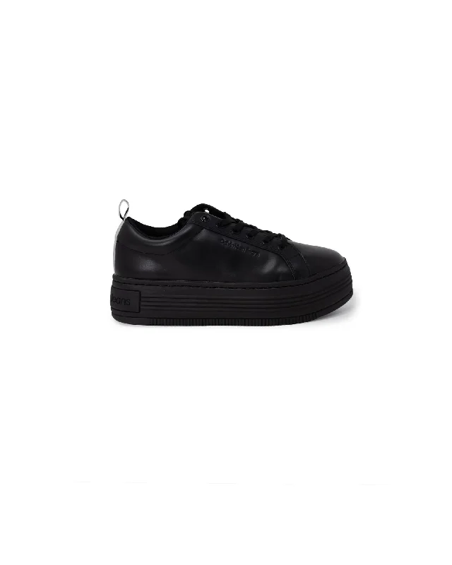 Calvin Klein Jeans Leather Sneakers with Rubber Sole