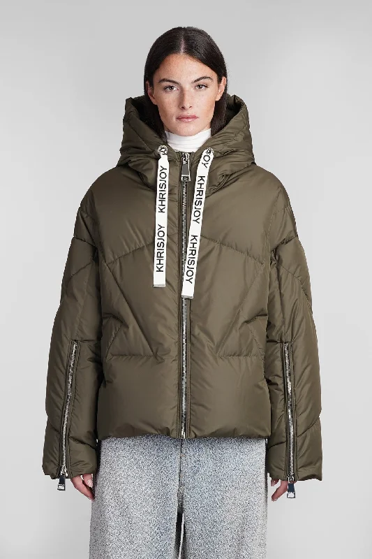 puffer in beige polyester