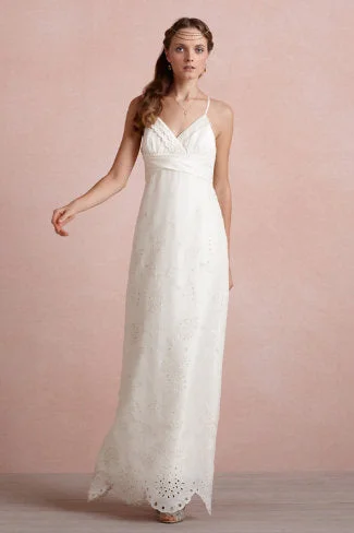 Your Shopping Spree Starts Here!BHLDN Eyelet Medley Sheath Clean Ivory - 19630367