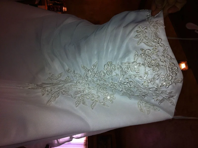 Time to Save Big!David's Bridal Chiffon A-line Gown with Side Drape