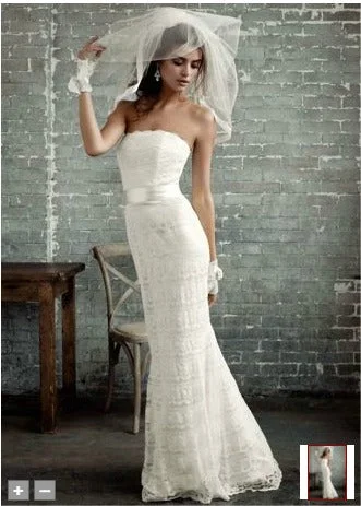 Your Dream Deal is Here!David's Bridal David's Bridal Beaded Lace Trumpet Gown Size 4