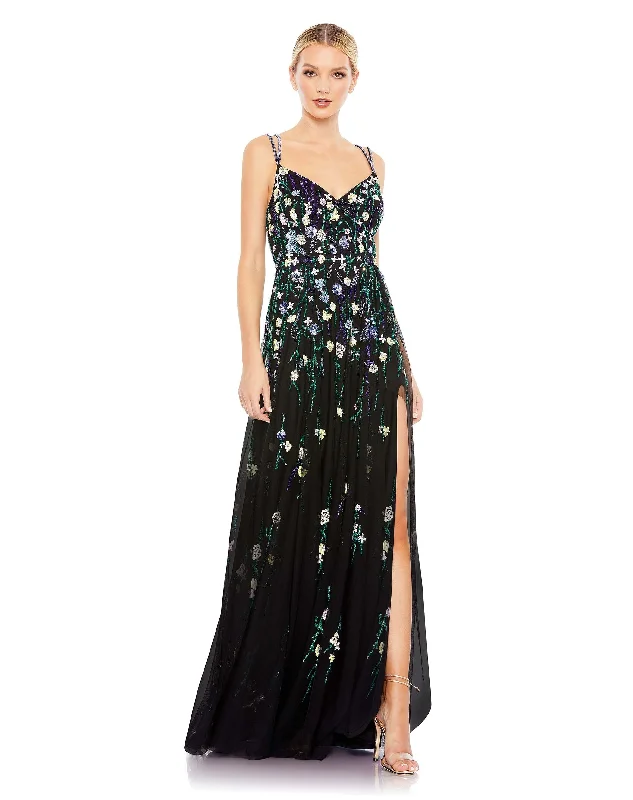 Shop Early, Save Big!Embellished Spaghetti Strao V Neck A Line Gown