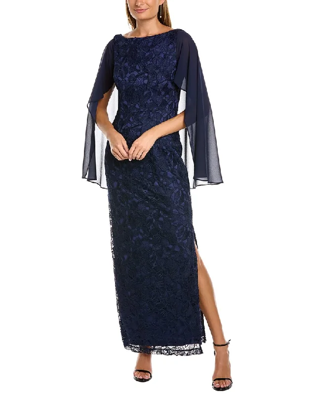 Best Price of the Season!JS Collections Leah Capelet Column Gown