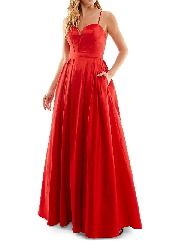 Huge Savings – Act Now!Juniors Womens Boned Corset Pleated Evening Dress