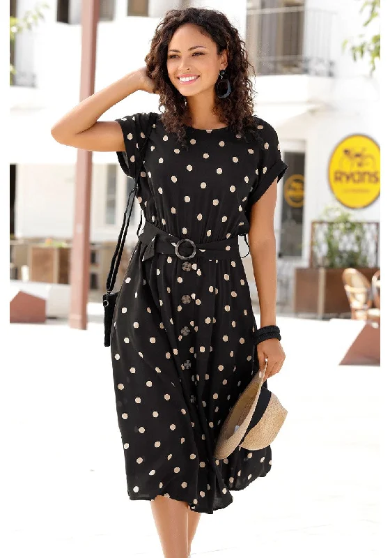 Act Fast – Limited Time Savings!LASCANA Women's Belted Polka Dot Dress