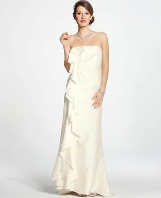 Hot Deals You Can’t Resist!Other ANN TAYLOR SILK DUPIONI RUFFLE STRAPLESS