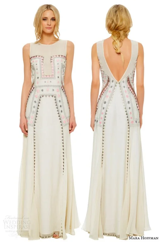 Limited Time Offer!Other Mara Hoffman Lakshmi Embroidered Gown Bridal 2014