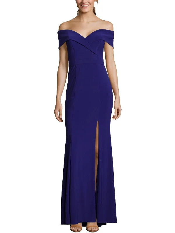 Get More, Spend Less – Shop Now!Petites Womens Sweetheart Off-The-Shoulder Evening Dress