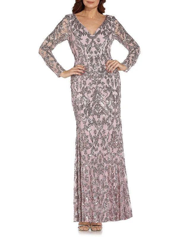 Hottest Discounts of the Year!Plus Womens Sequined Maxi Evening Dress