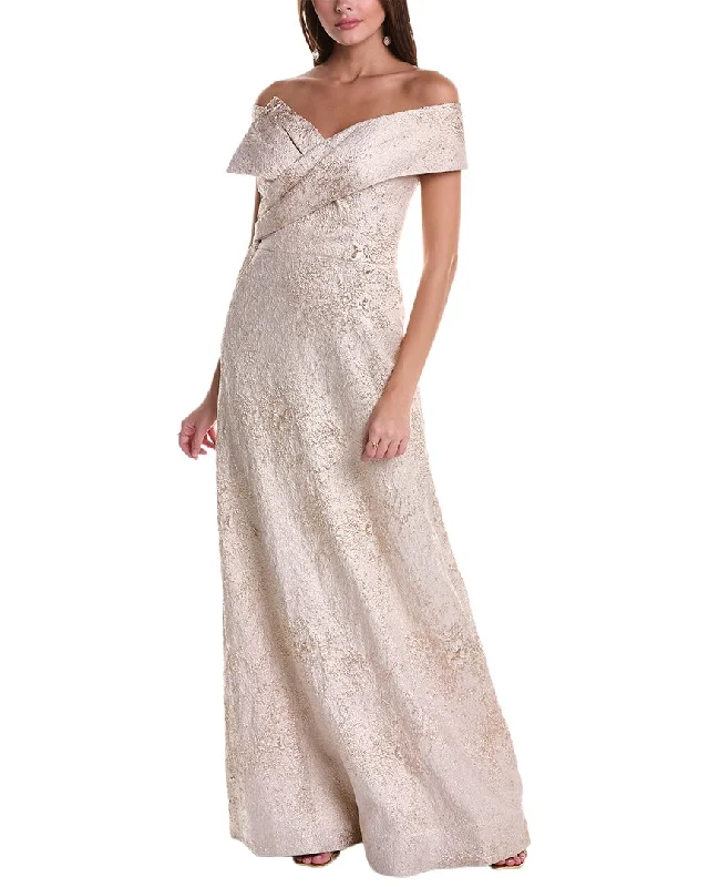 Huge Price Cuts Await!Teri Jon by Rickie Freeman Jacquard Gown