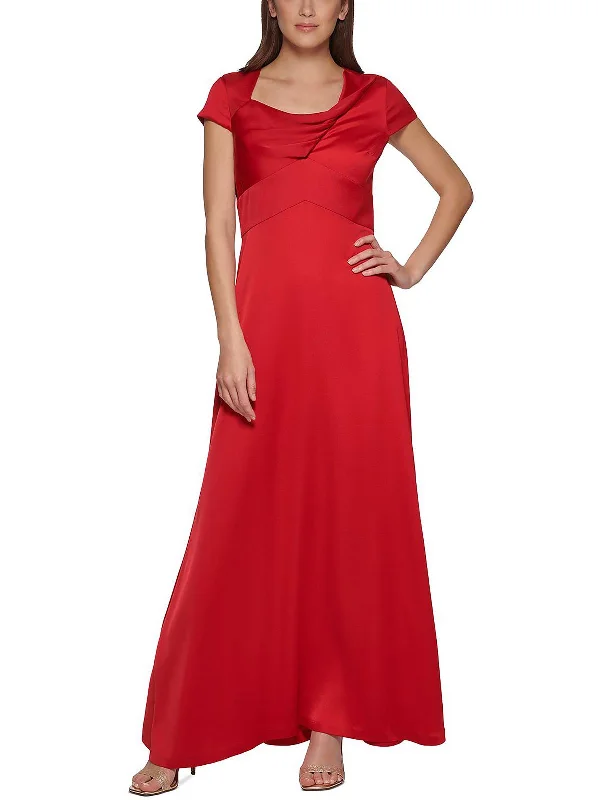 Crazy Discounts Inside!Womens Cap Sleeve Maxi Evening Dress