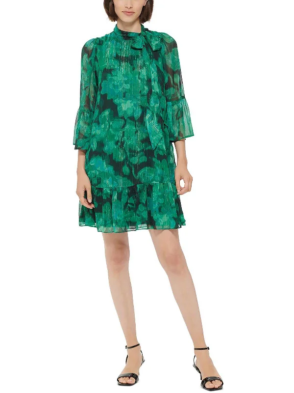Don’t Wait – Deals Won’t Last!Womens Chiffon Metallic Shift Dress