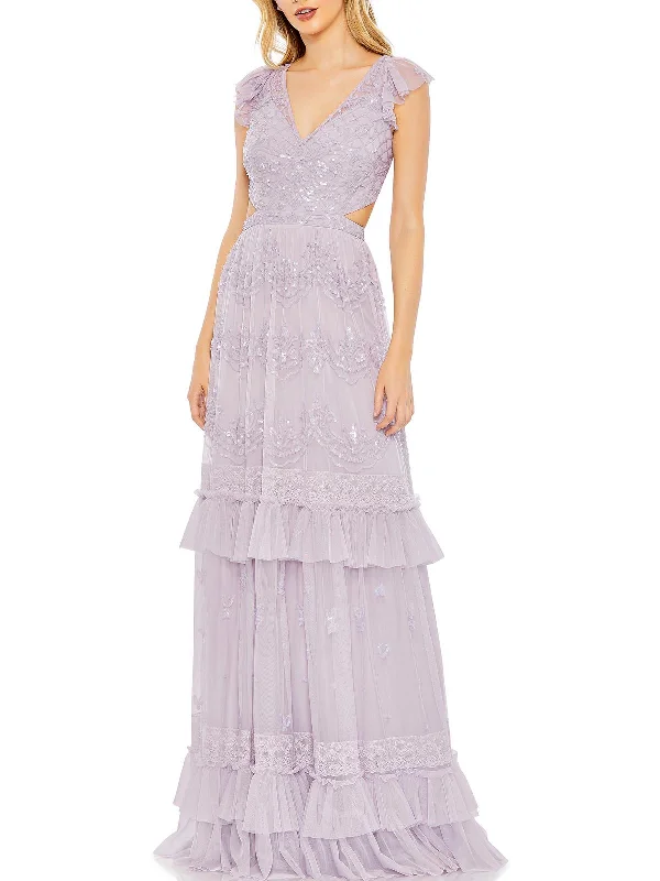 Hot Deals You Can’t Resist!Womens Cut-Out Maxi Evening Dress