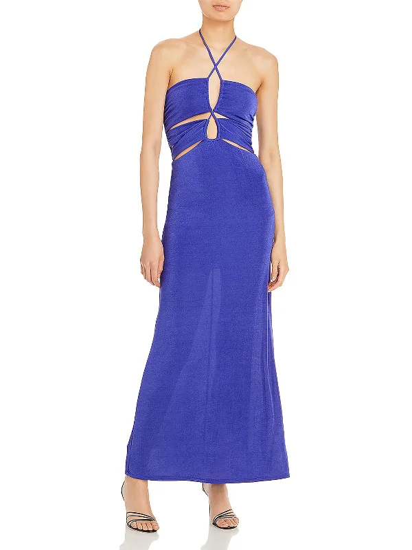 Special Discounts Inside!Womens Cut-Out Maxi Halter Dress