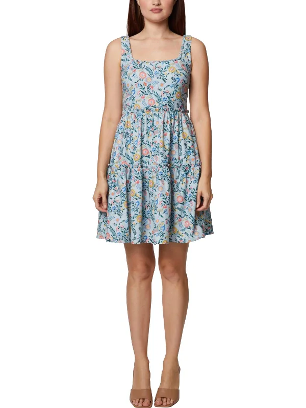 Steals and Deals Await!Womens Mini Scoop Neck Fit & Flare Dress