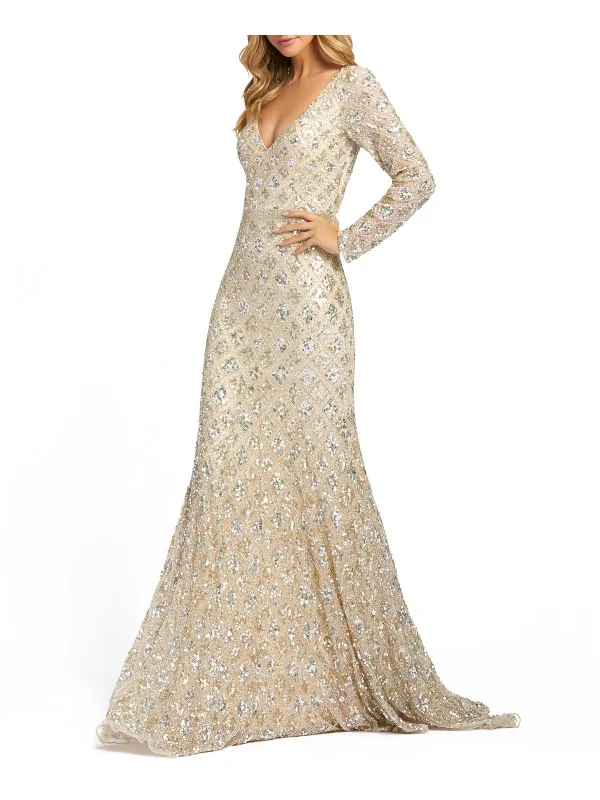 Time to Save Big!Womens Sequined Maxi Evening Dress