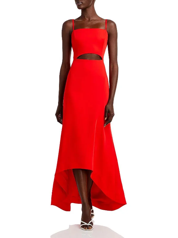 Amazing Prices You Can’t Resist!Womens Square Neck Cut Out Evening Dress