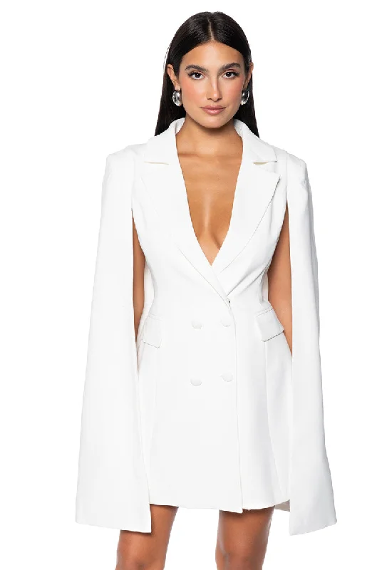 Today’s Deals, Tomorrow’s Regrets!A LA MODE MINI BLAZER DRESS IN WHITE