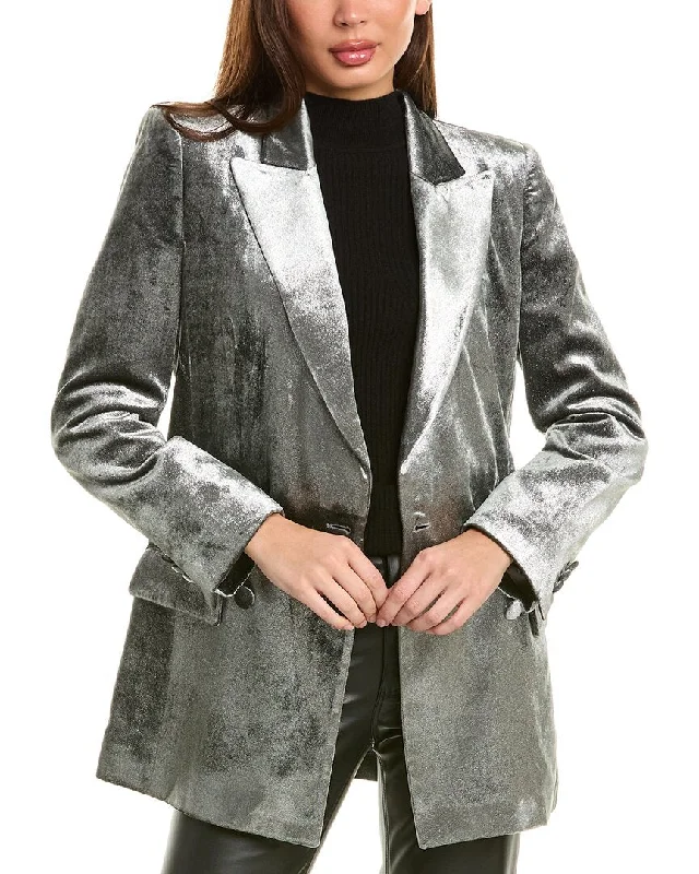 Hot Deals You Can’t Resist!Alberta Ferretti Velvet Silk-Blend Blazer